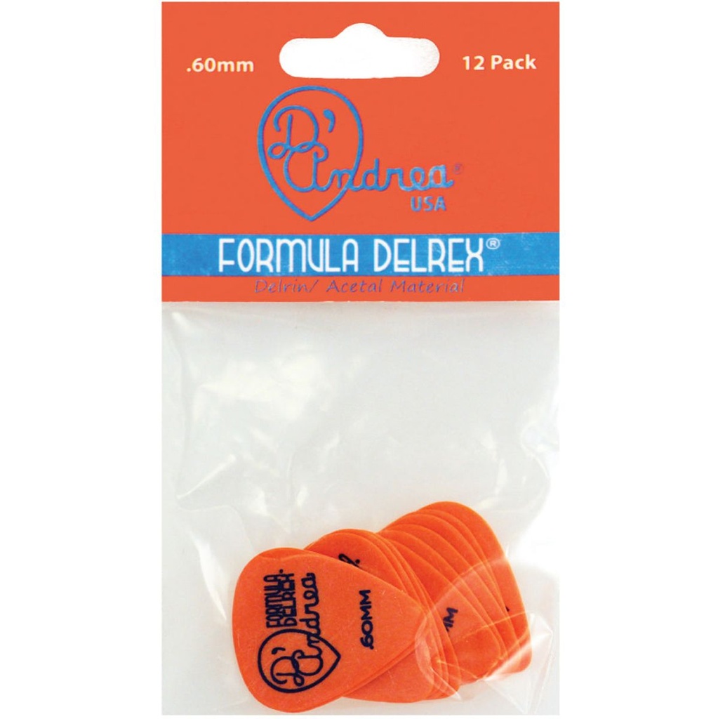 D'Andrea 351 Orange Delrex Thin Medium - 12pcs