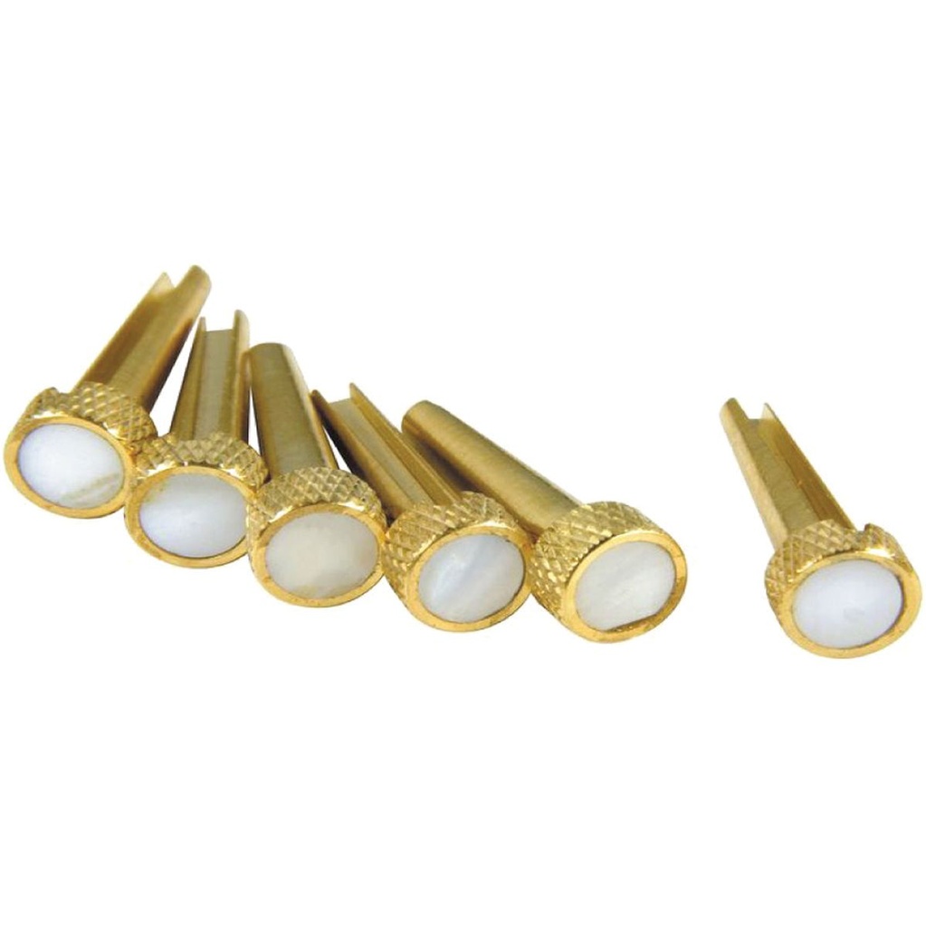 D'Andrea Tone Pins - Solid Brass w/ White Pearl Inlay