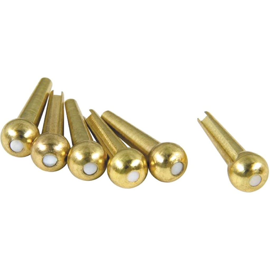 D'Andrea Tone Pins - Solid Brass w/ White Pearl Dot