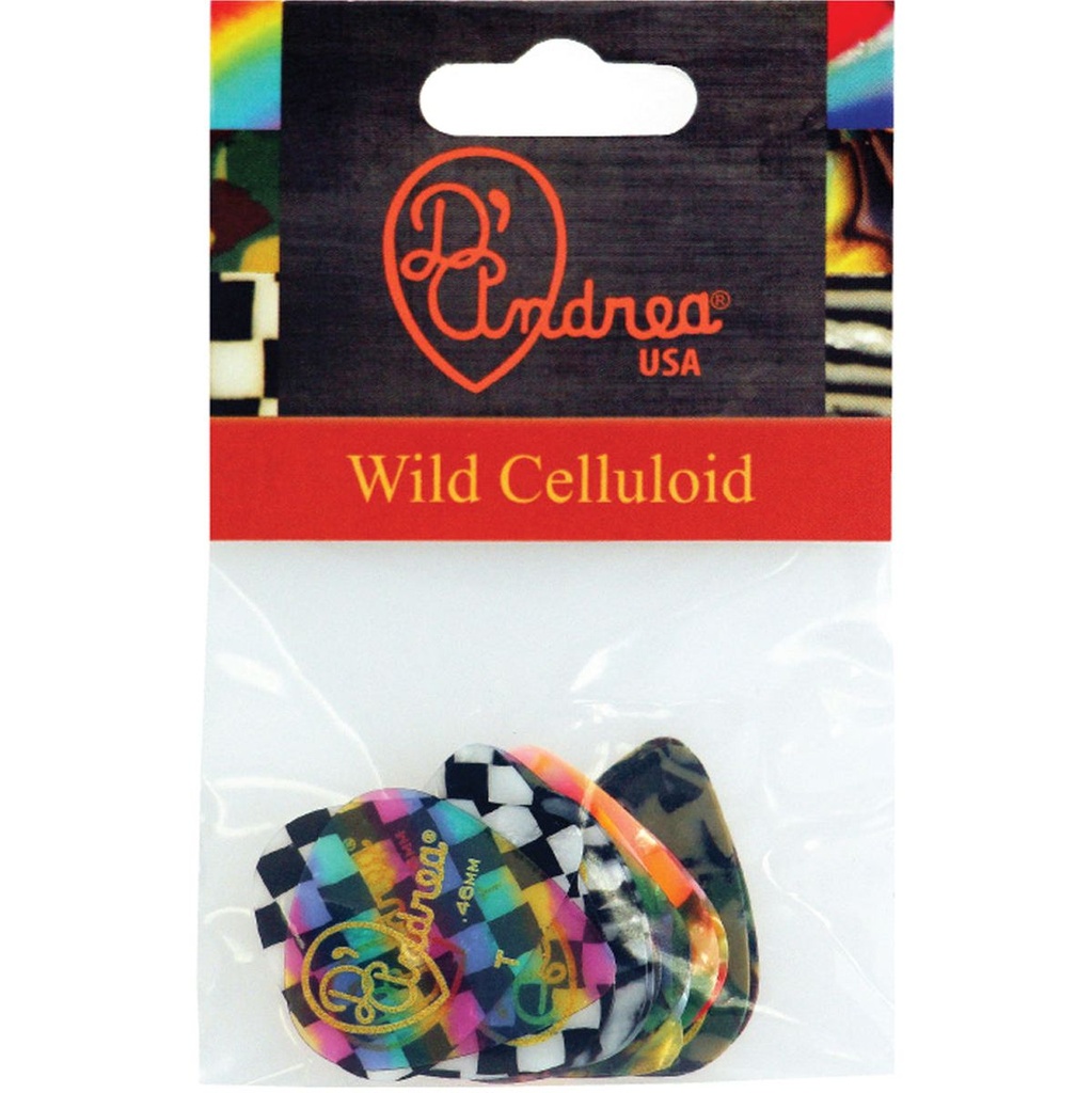 D'Andrea 351 Wild Celluloid Thin - 12PC Pick Tin