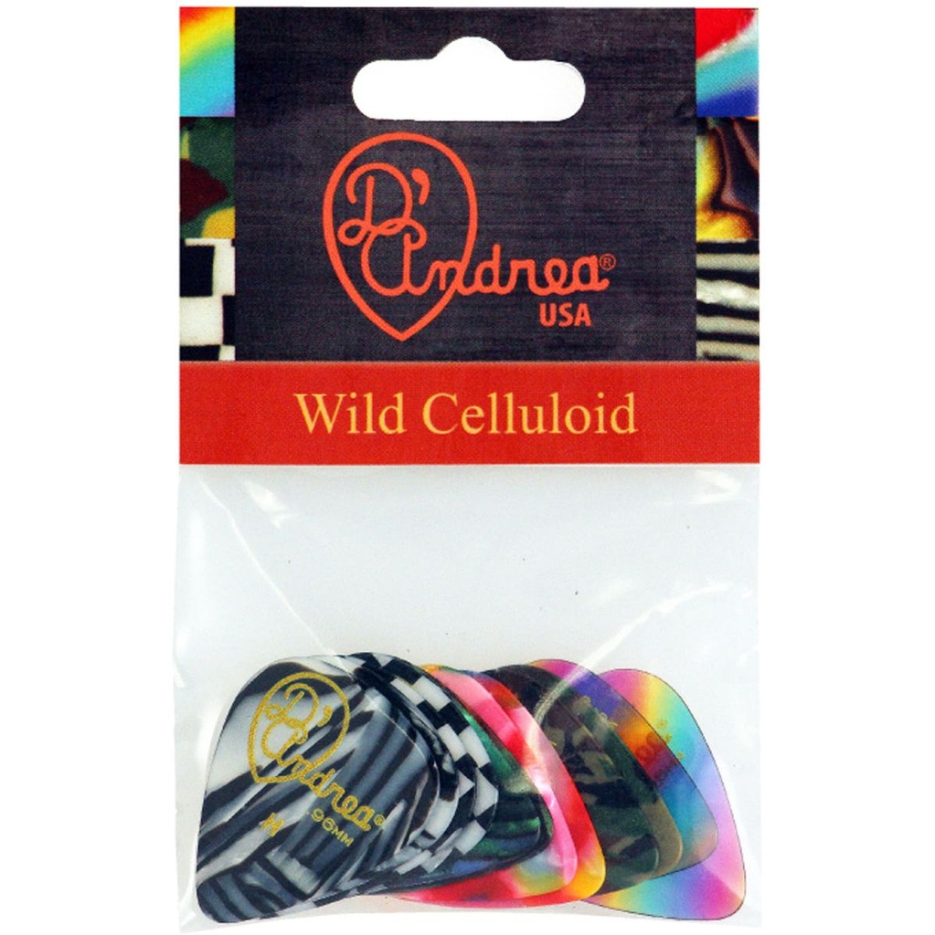 D'Andrea 351 Wild Celluloid Heavy - 12PC Pick Tin