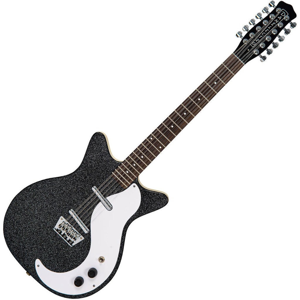 Danelectro DC59 12 String Guitar - Black Sparkle