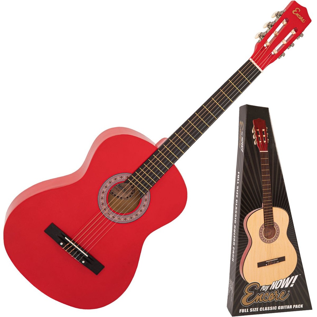 Encore 44 Classic Guitar Outfit - Red