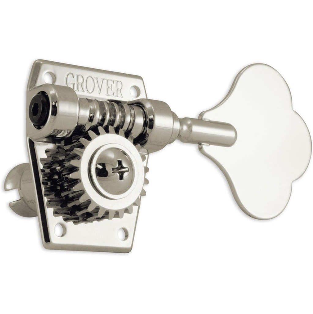 Grover Vintage Bass Heads 4 In Line Nickel