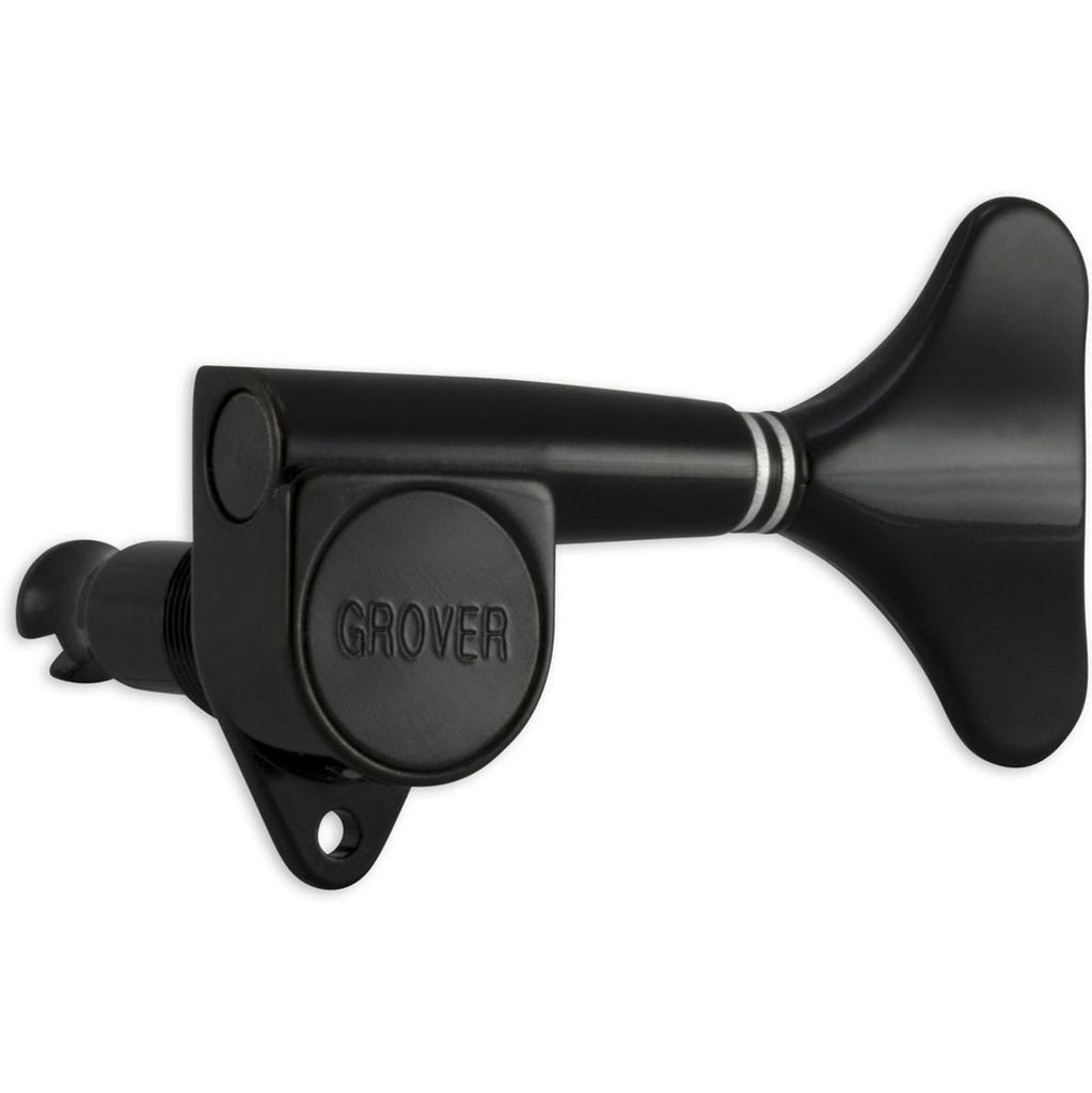 Grover 4 In Line Bass Mheads BLK