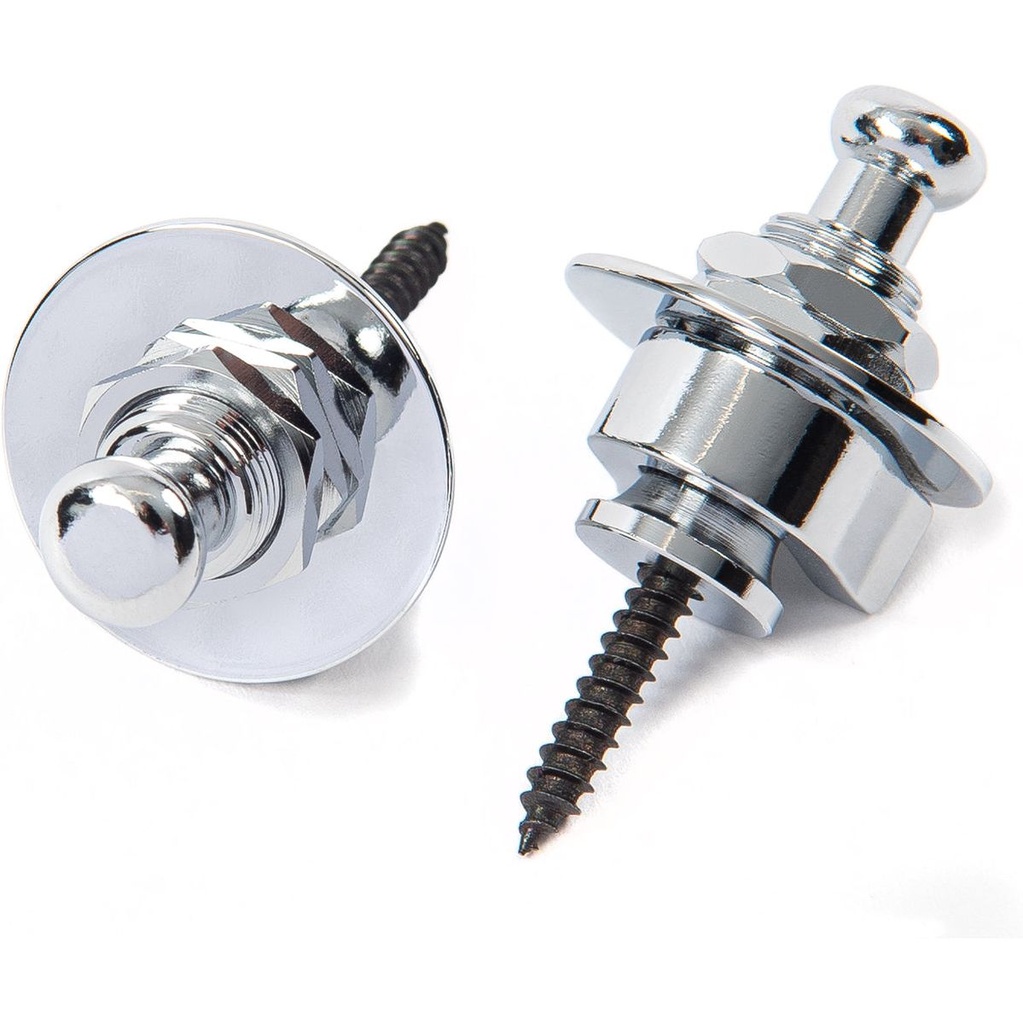 Guitar Tech G.T Straplocks-Chrome-PACK2