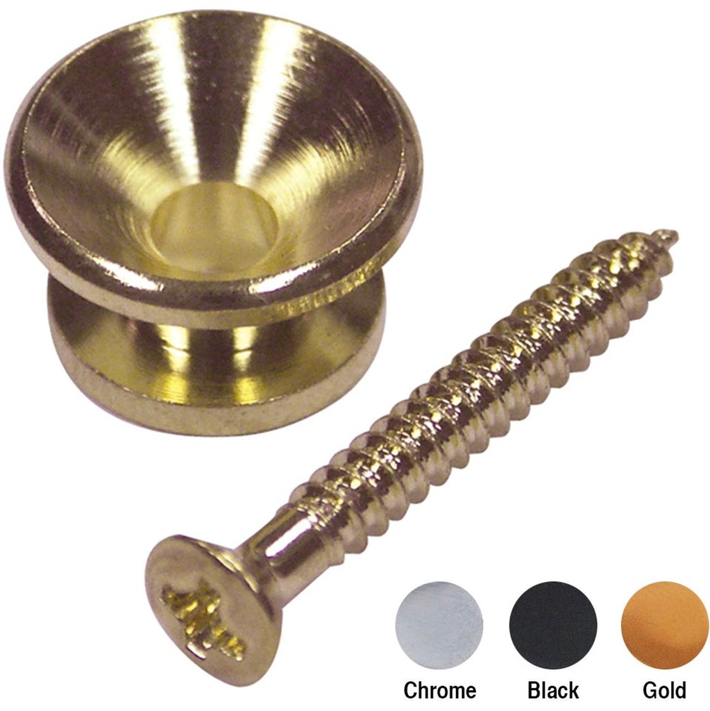 Guitar Tech Endpin-Gold w/ Screw - Pack Of Two