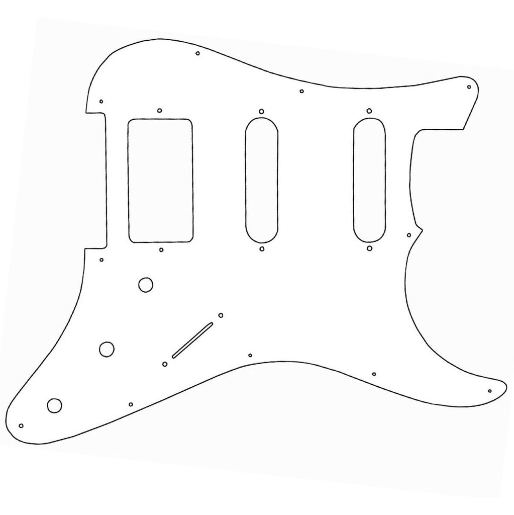 Guitar Tech Scratchplate For Hbucker-White