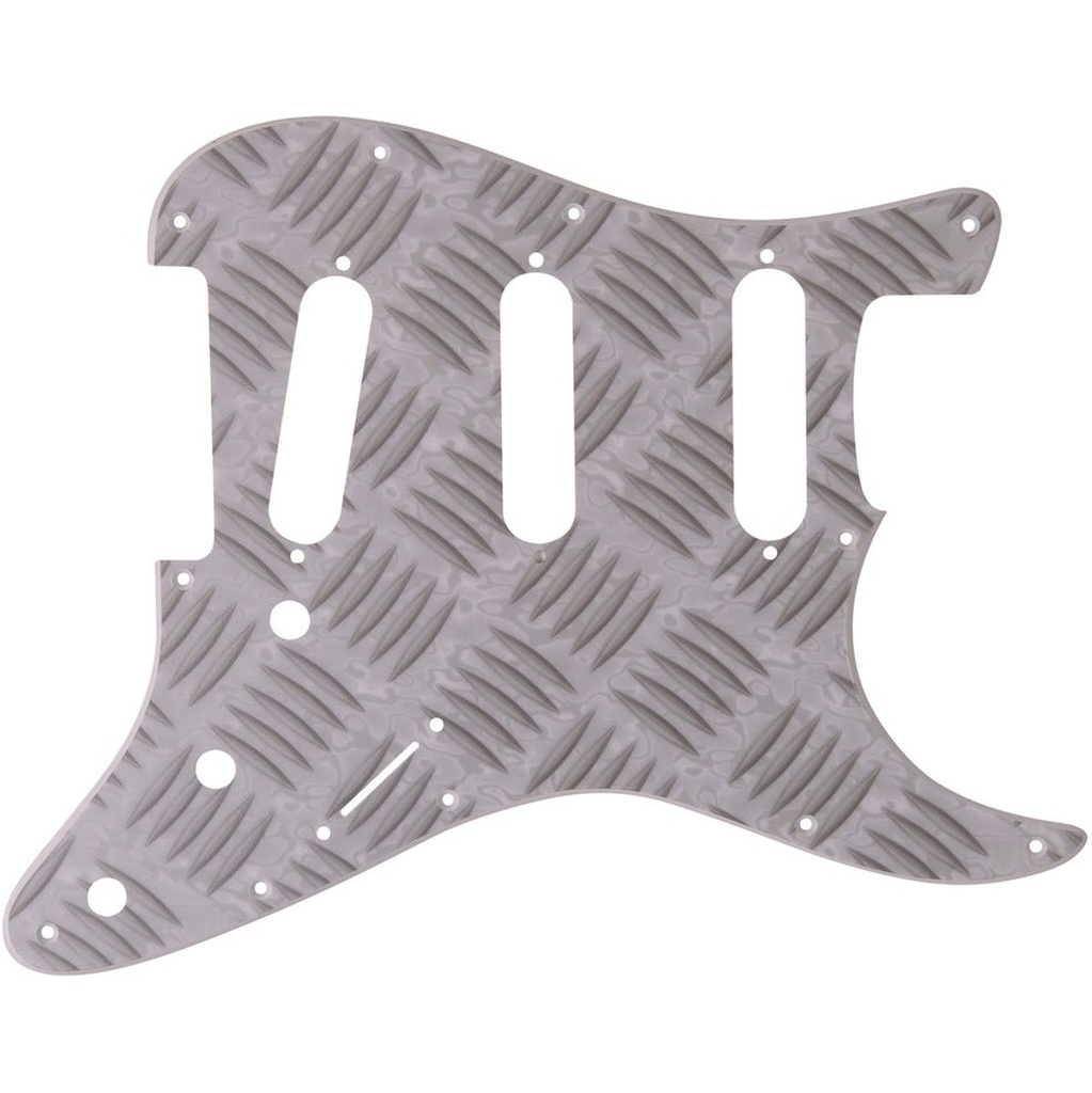 Guitar Tech ST Scratchplate - Silver Grid