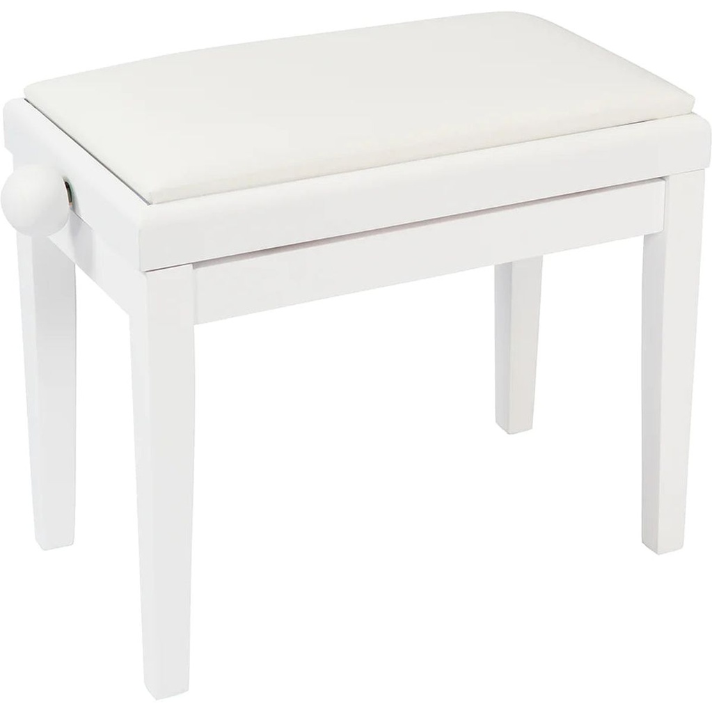 Kinsman Adjustable Piano Bench - Polished Gloss White