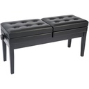 Kinsman Double Piano Bench - w/ Storage - Satin Black