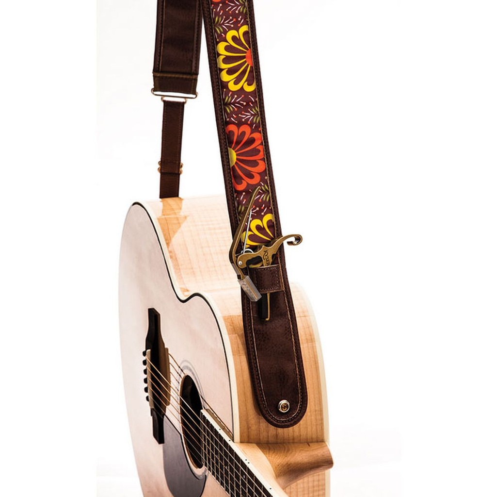 Kyser Guitar Strap - Warm Bloom Brown