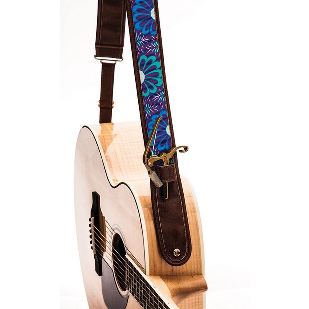 Kyser Guitar Strap - Cool Bloom Brown