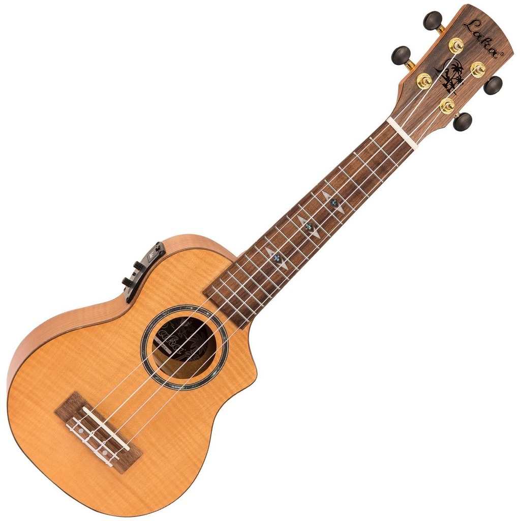 Laka Maple Series Electro Ukulele &amp;amp; Bag - Soprano
