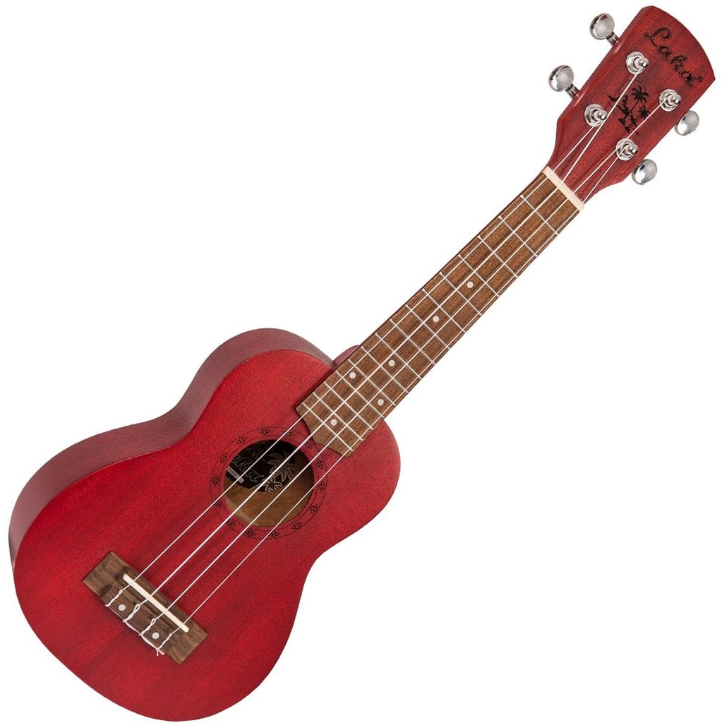 Laka Sapele Series Soprano Ukulele &amp;amp; Bag - Rustic Red