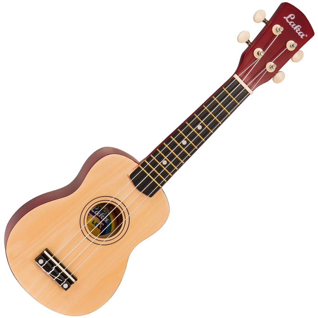 Laka Rainbow Series Ukulele &amp;amp; Bag - Natural