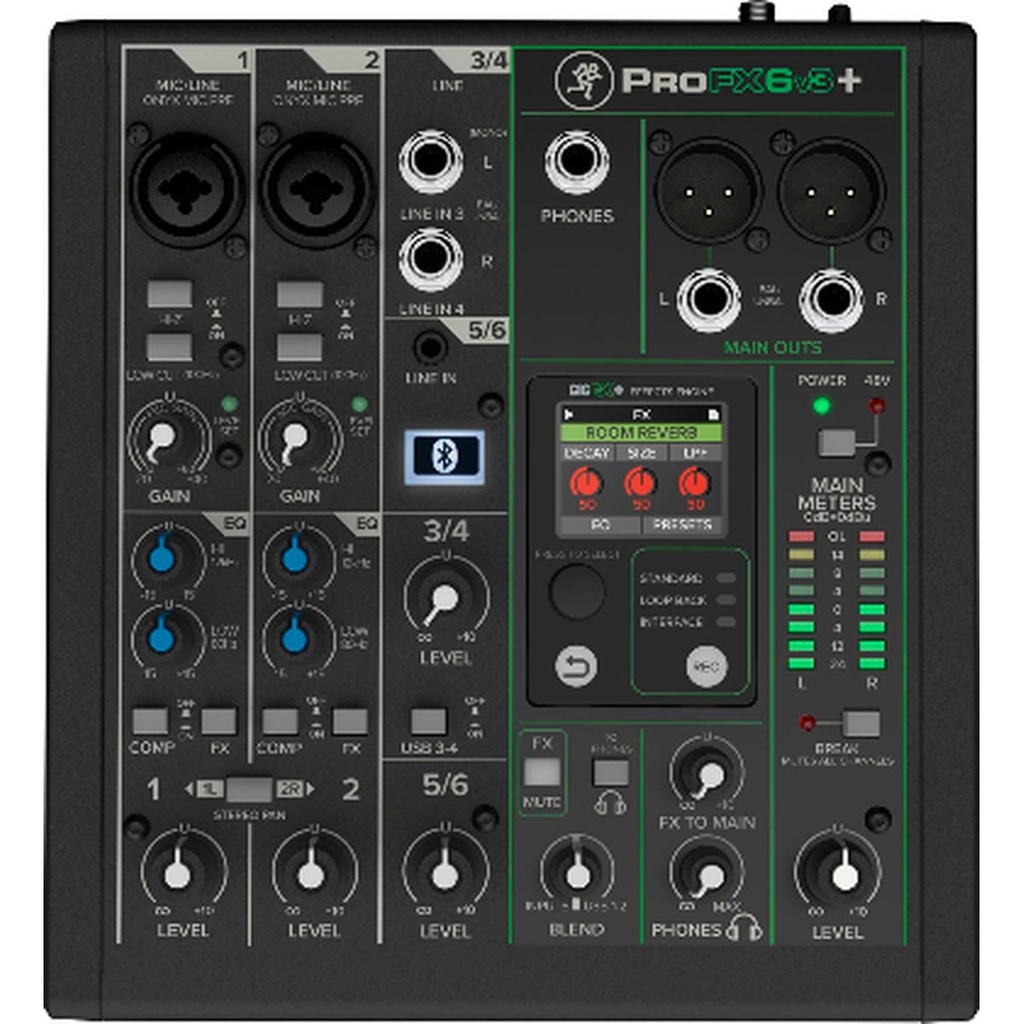 Mackie 6-Channel Analog Mixer w/ Enhanced FX USB Recording Modes And Bluetooth