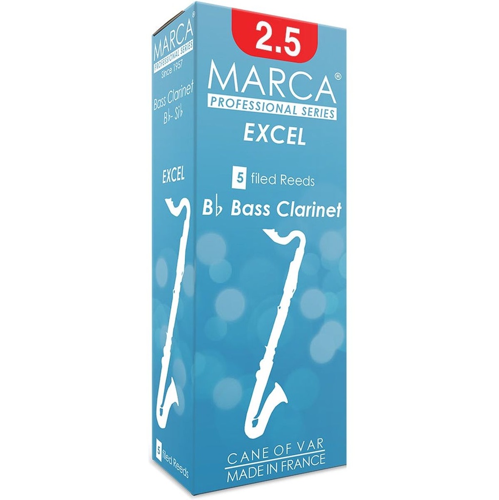 MARCA Reed Clarinet Bass Excel 2.5 - PK Of 5