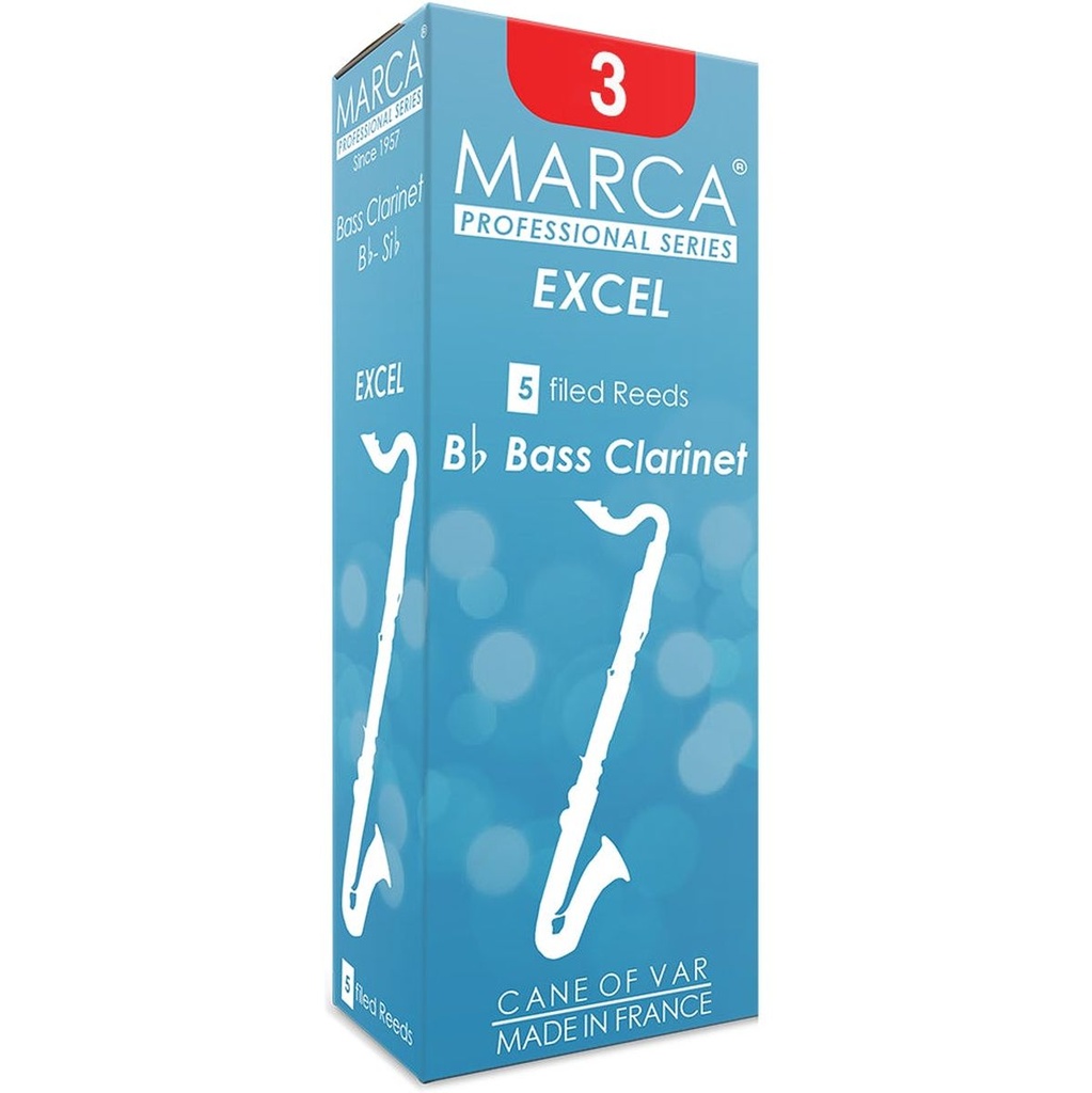 MARCA Reed Clarinet Bass Excel 3 - PK Of 5