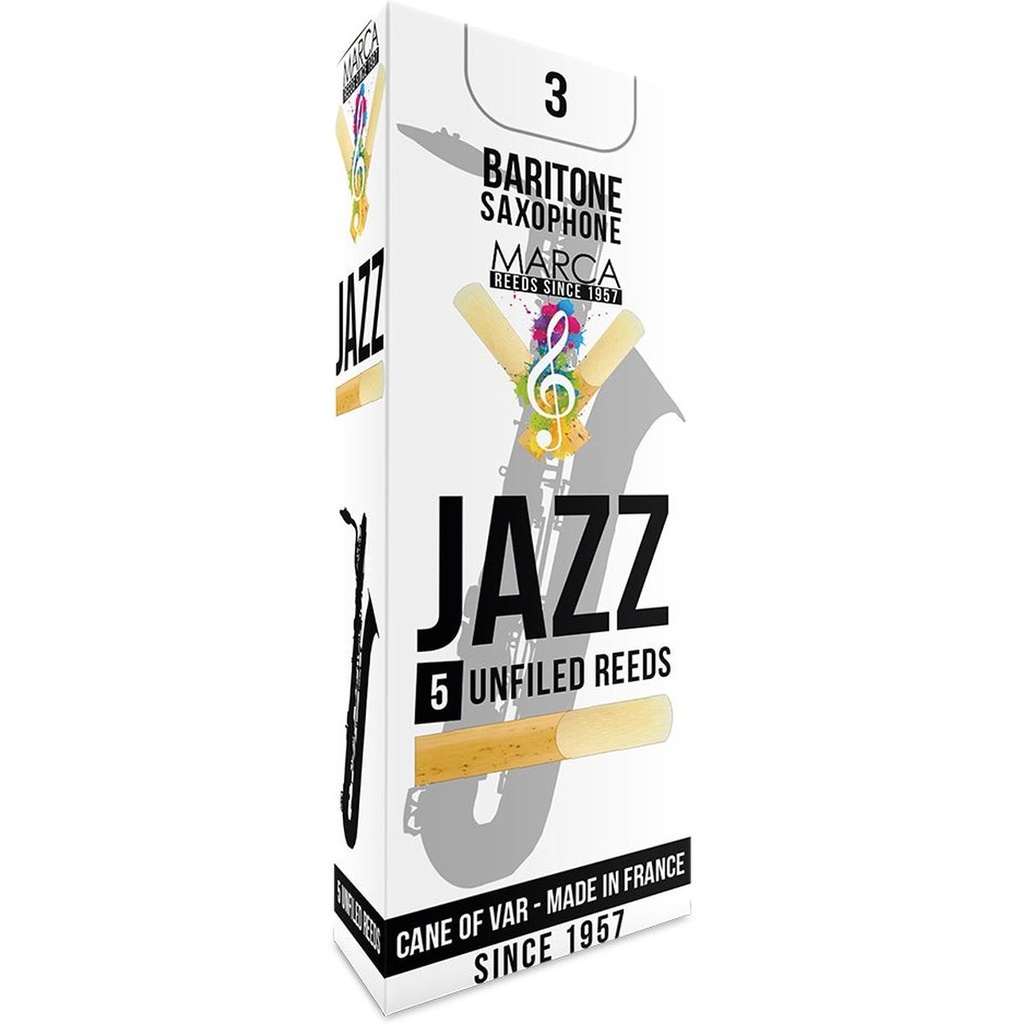 MARCA Reed Saxophone Bartione Jazz - Unfiled 3 - PK Of 5