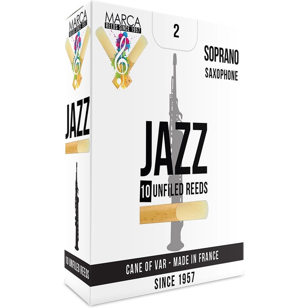 MARCA Reed Saxophone Soprano Jazz - Unfiled 2 - PK Of 10
