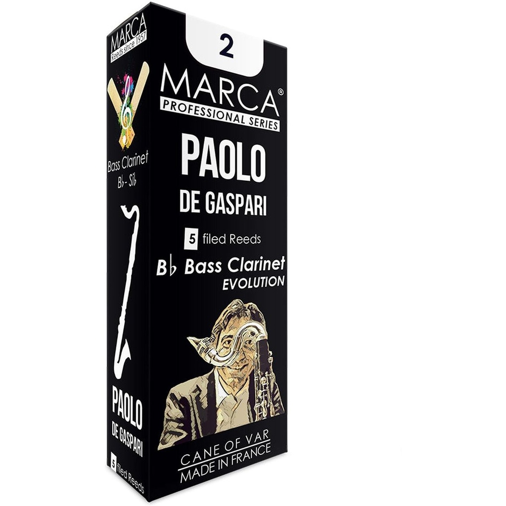 MARCA Reed Clarinet Bass Paolo DE Gaspari 2 - PK Of 5