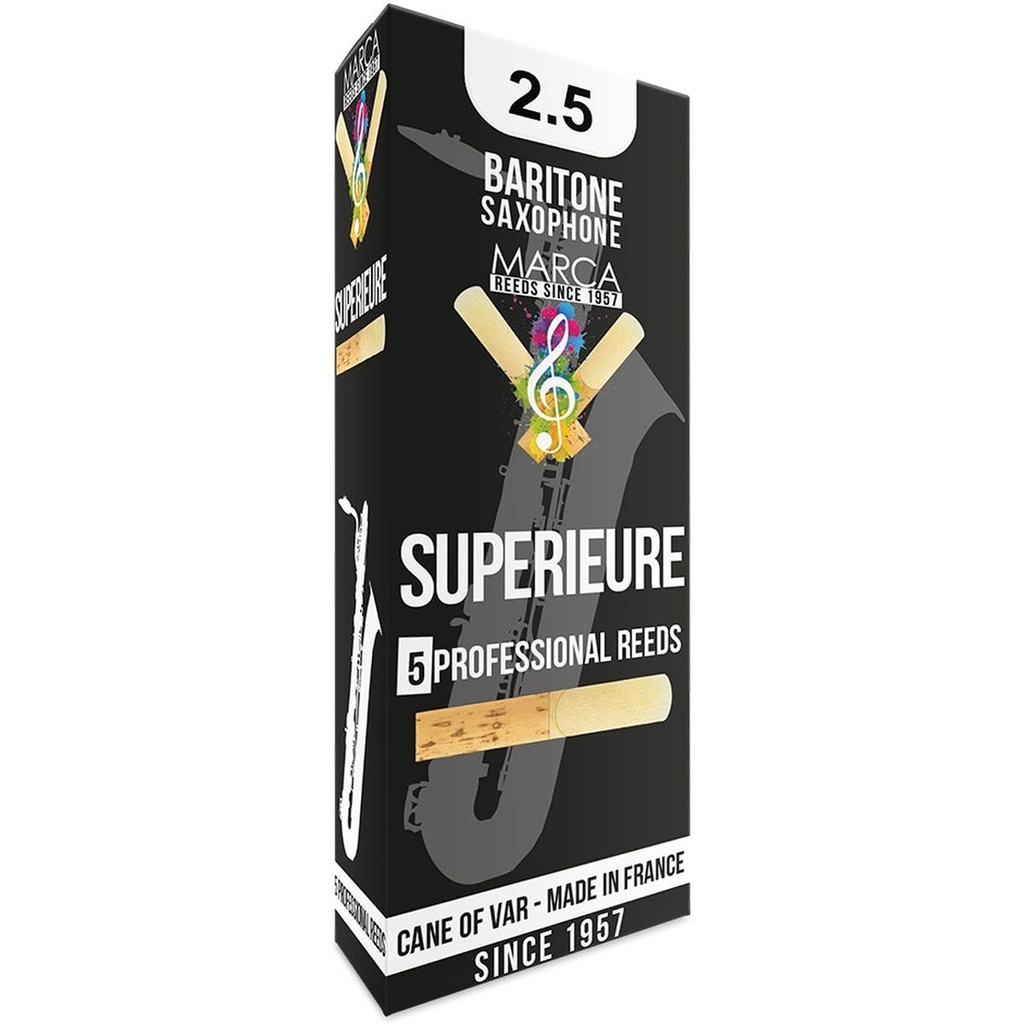 MARCA Reed Saxophone Baritone Superieure 2.5 - PK Of 5
