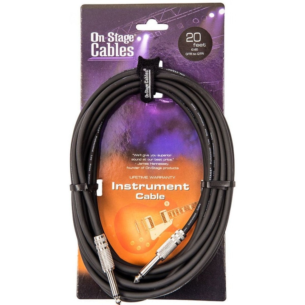 OnStage Instrument Cable - 20FT6M