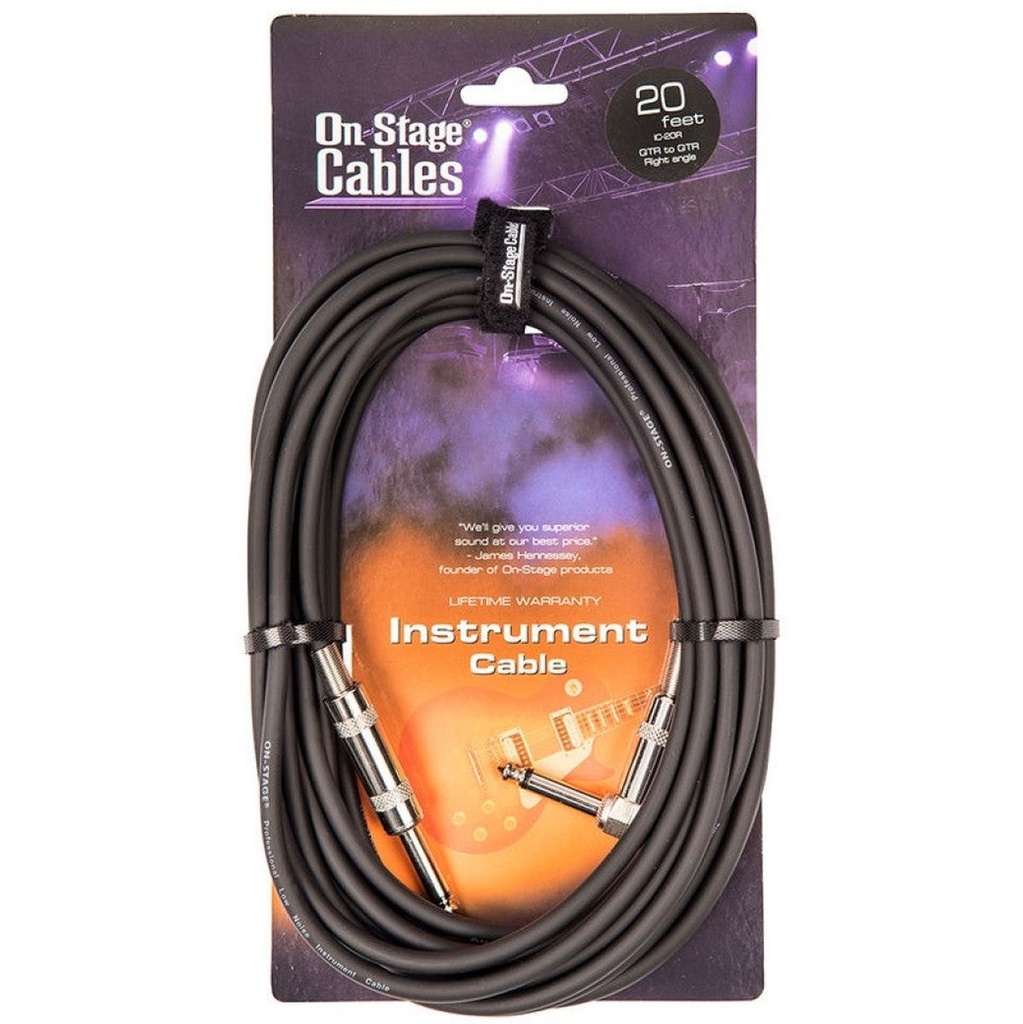 OnStage Instrument Cable - 20FT6M