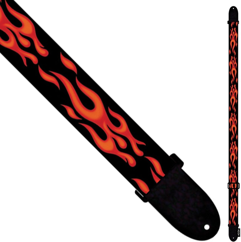 Perris 702 Webbing Strap Red Flames