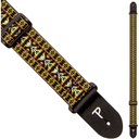 Perris 2079 2 Retro Hootenanny Poly Guitar Strap Yellow Brown