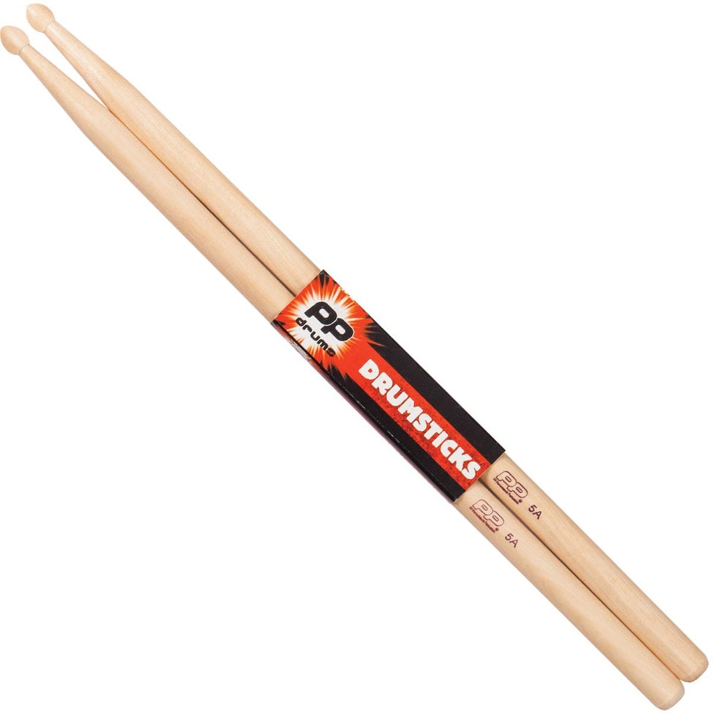 PP 5A Wood Tip Drumsticks-Pack 12