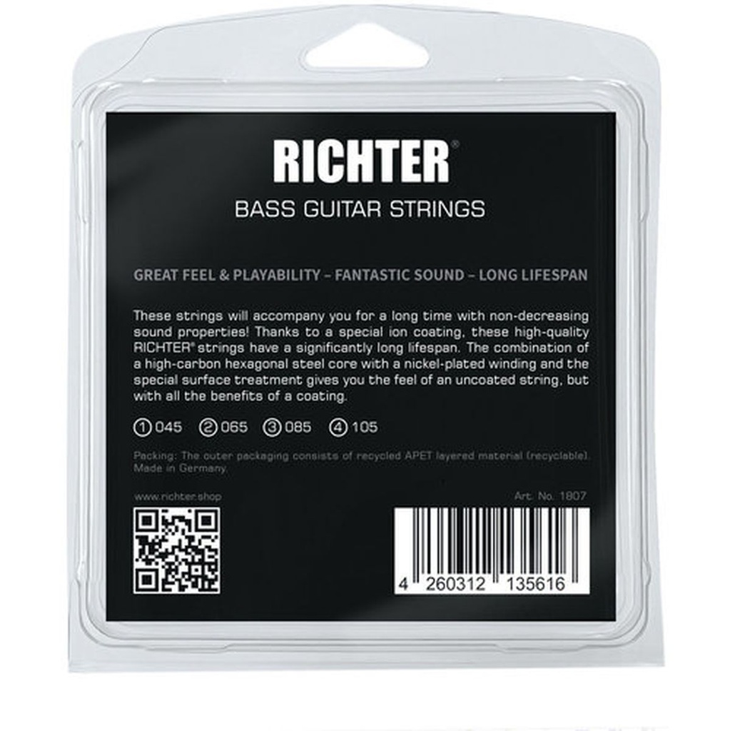 Richter Electric Bass Strings 4 String Medium Gauge 045 - 105