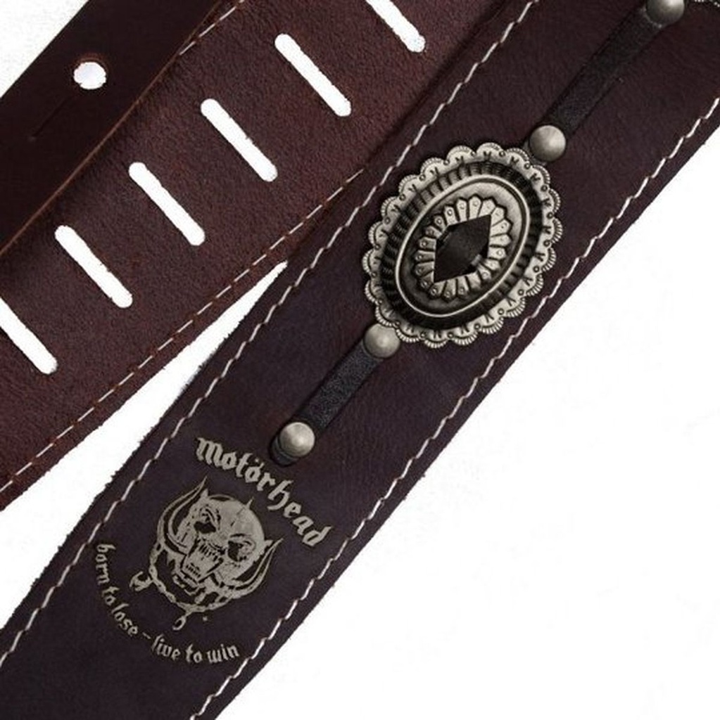 Richter Motörhead Concho Strap Guitar Strap Brown / Old Silver