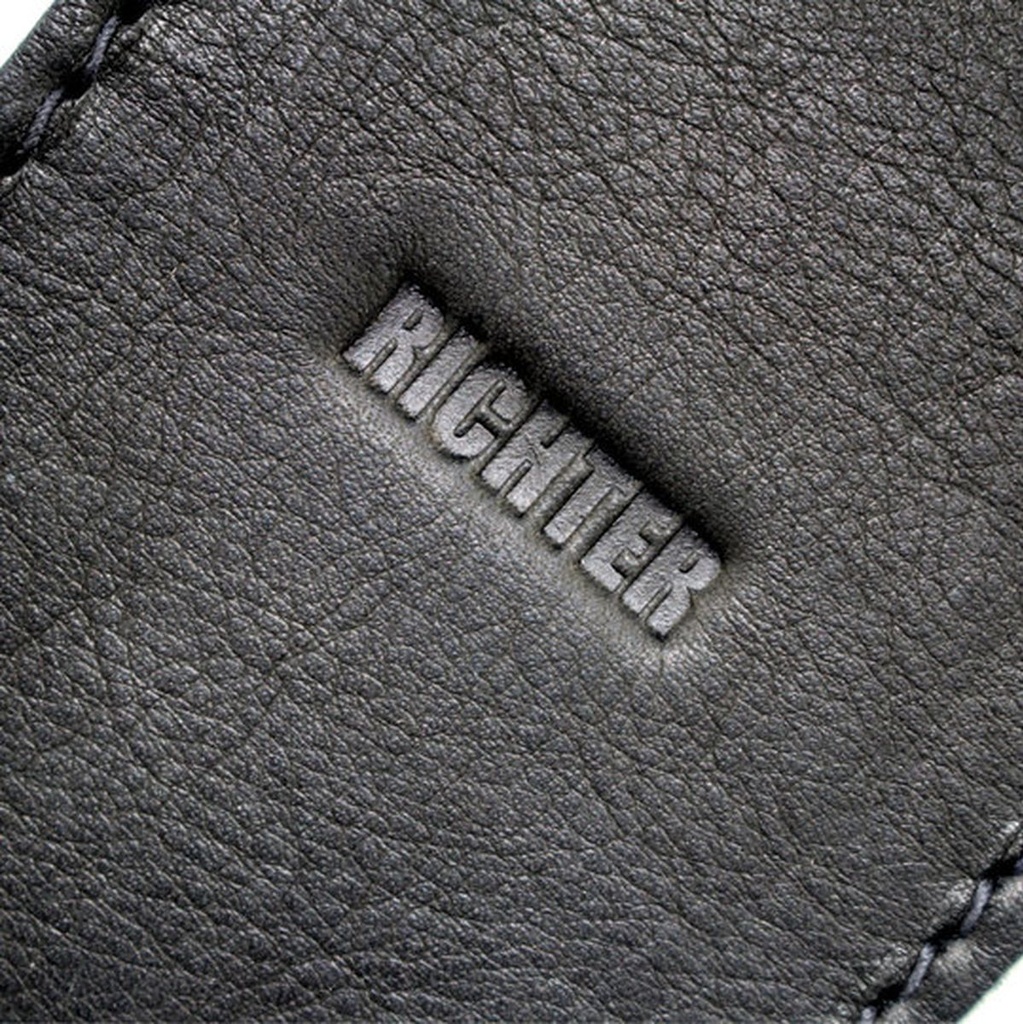 Richter Raw V Nappa Guitar Strap Black