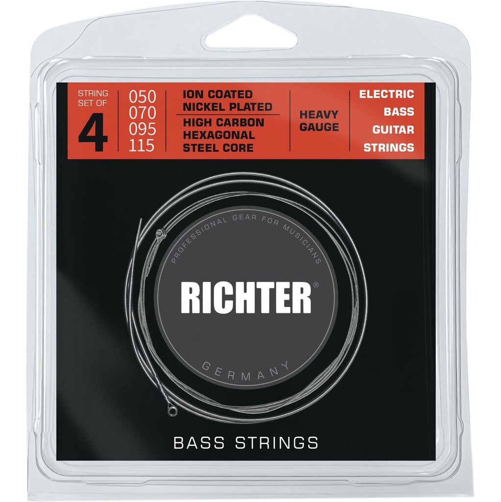 Richter Electric Bass Strings 4 String Heavy Gauge 050-115