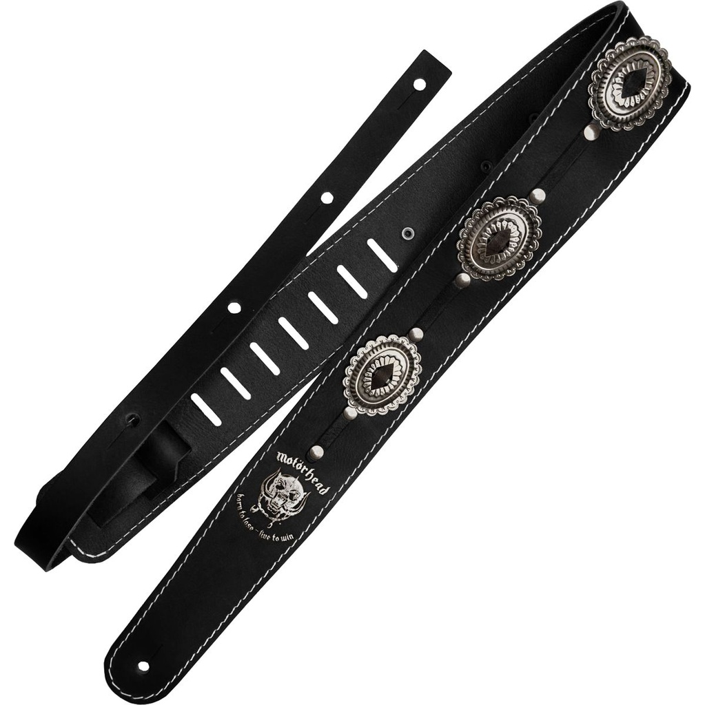 Richter Motörhead Concho Strap Guitar Strap Black / Old Silver