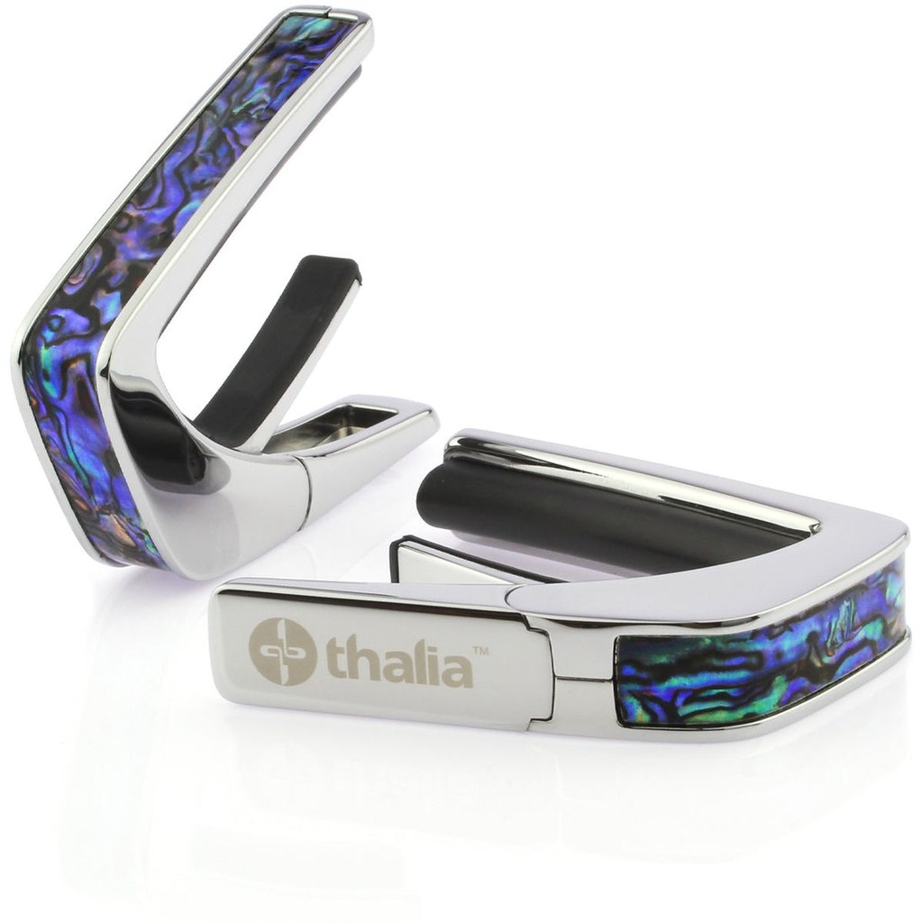 Thalia Capos Chrome Finish Capo w/ Blue Abalone Inlay