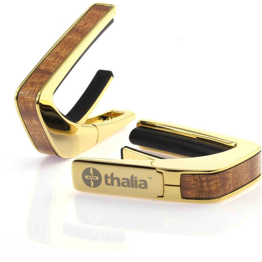 Thalia Capos Gold Finish Capo w/ Sapele Inlay
