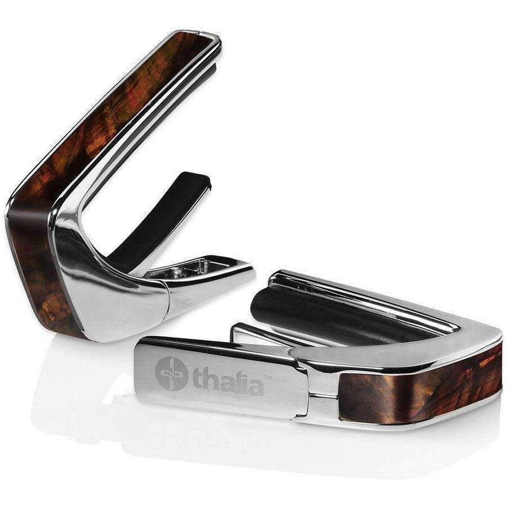 Thalia Capos Chrome Finish Capo w/ Tennessee Whisky Wing Inlay