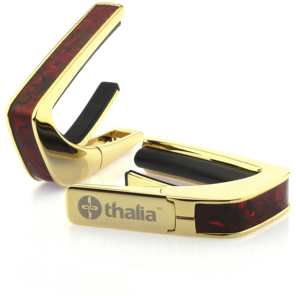 Thalia Capos 24K Gold Finish Capo w/ Crimson Paua Inlay