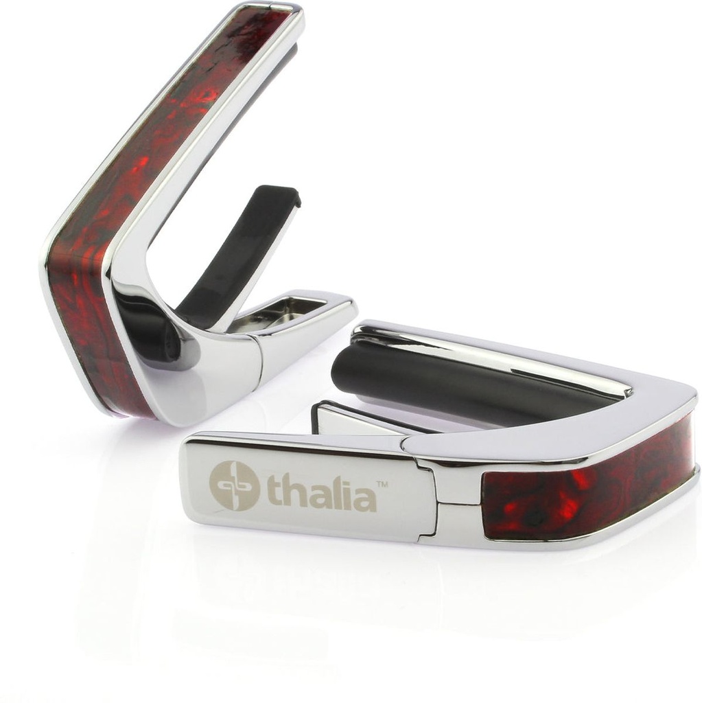 Thalia Capos Chrome Finish Capo w/ Crimson Paua Inlay