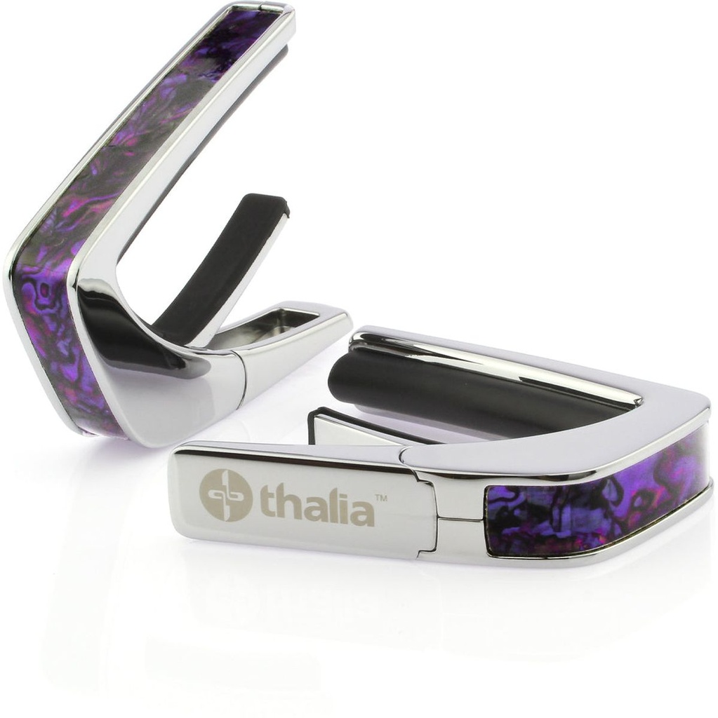 Thalia Capos Chrome Finish Capo w/ Purple Paua Inlay