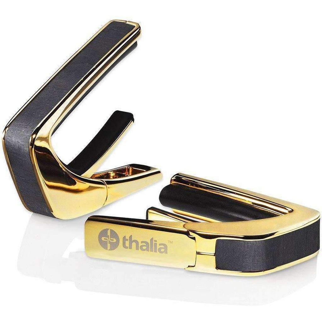 Thalia Capos 24K Gold Finish Capo w/ Ebony Inked Inlay