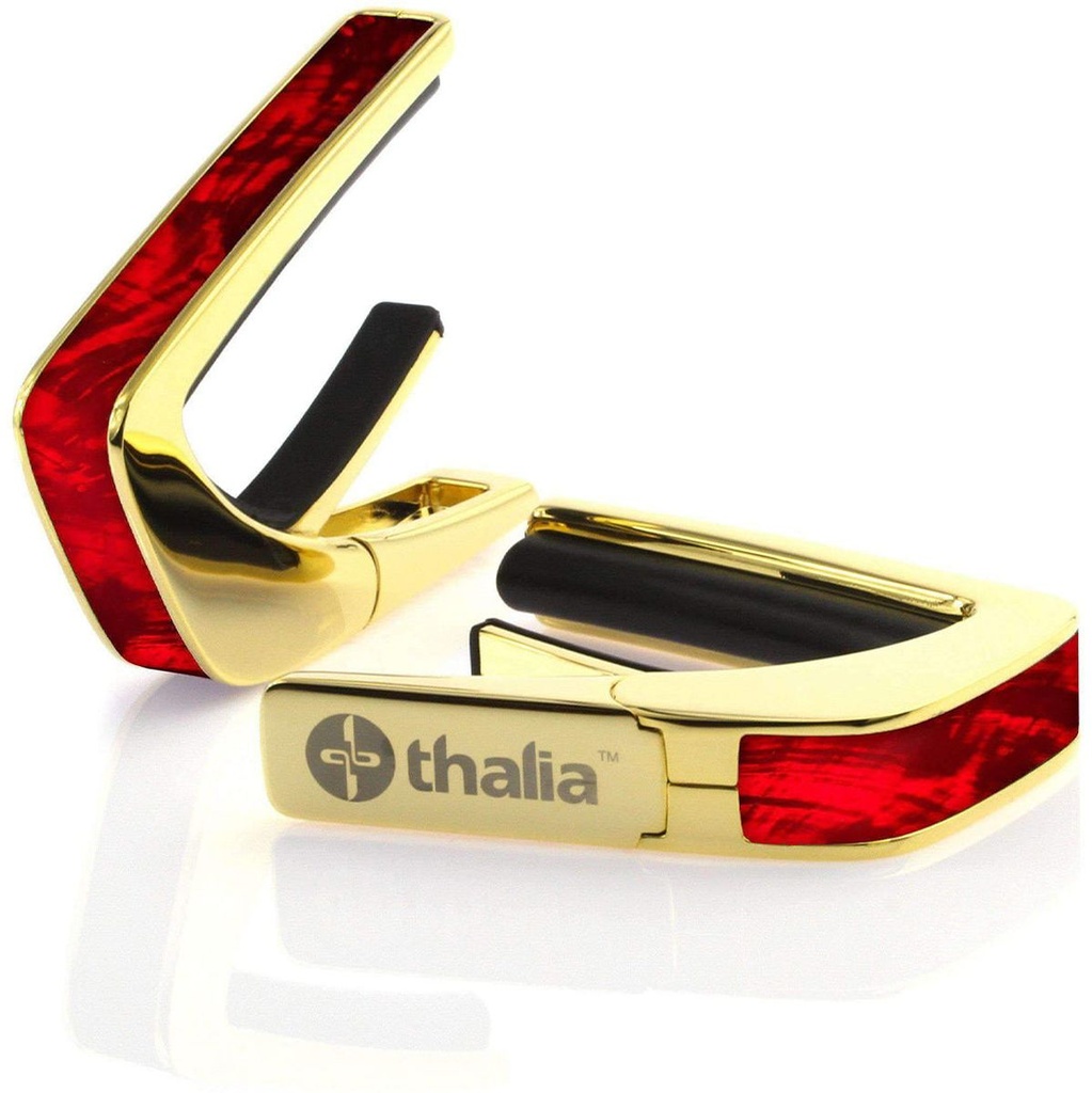 Thalia Capos 24K Gold Finish Capo w/ Red Angel Wing Inlay