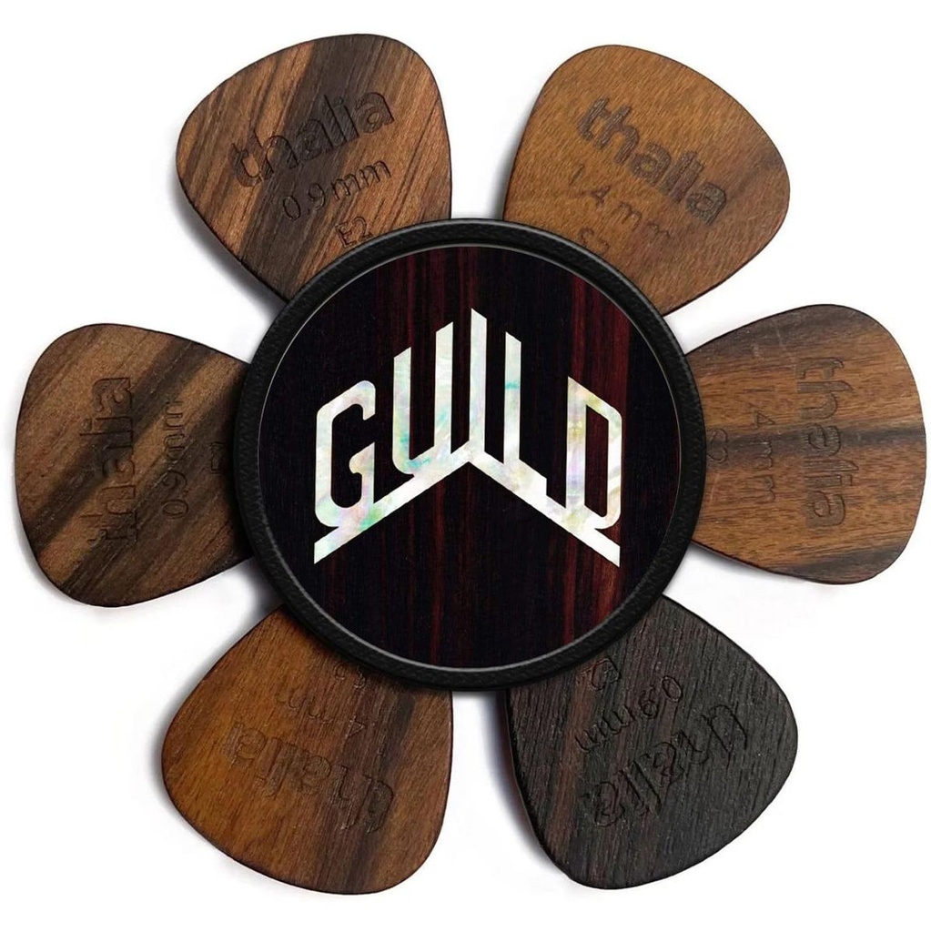 Thalia Capos Guild Pick Puck - Black Ebony w/ Guild Pearl Logo