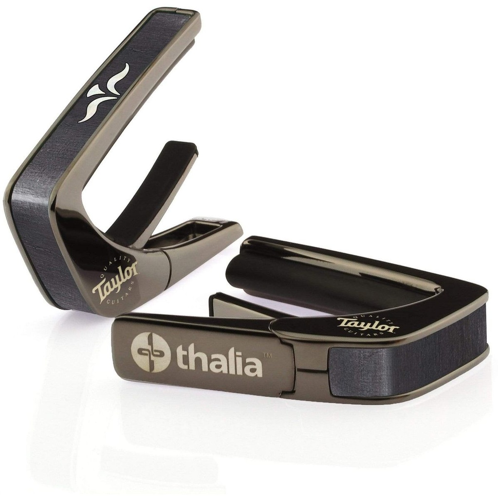 Thalia Capos Taylor BK/CHR Finish Capo 600 Series Wings Fingerboard Marker