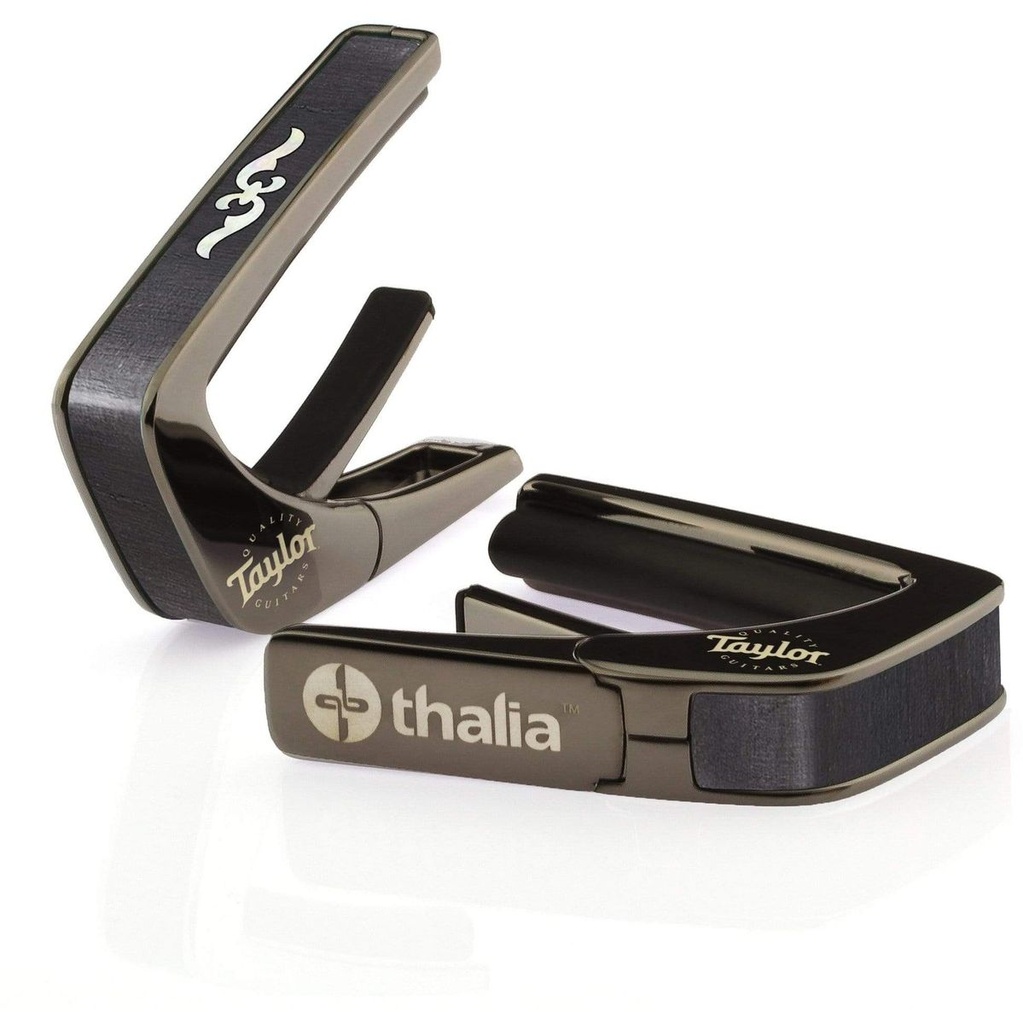 Thalia Capos Taylor BK/CHR Finish Capo 400 Series Renaissance Fingerboard Marker