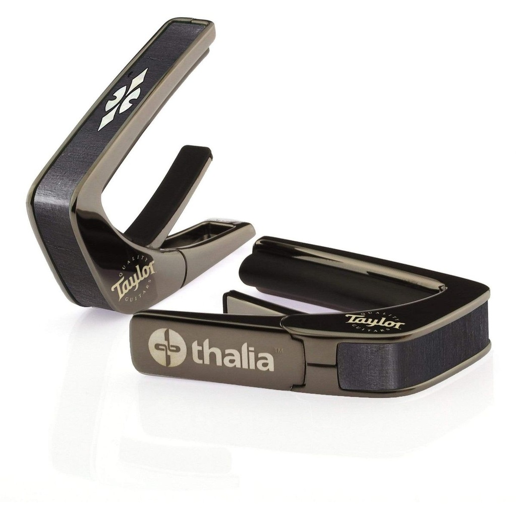 Thalia Capos Taylor BK/CHR Finish Capo 700 Series Reflections Fingerboard Marker
