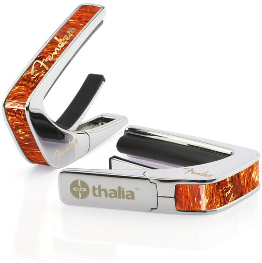 Thalia Capos Fender Capo - Tortoise - Spaghetti Logo